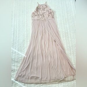 BHLDN Embroidered High Neck Gown
